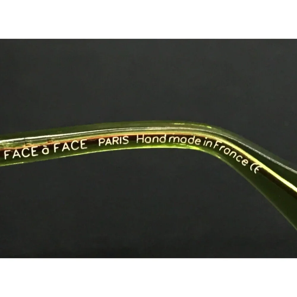 Face A Face Petite Eyeglasses Frames SWISS 3 9110 Red Green Cat Eye 46-19-125